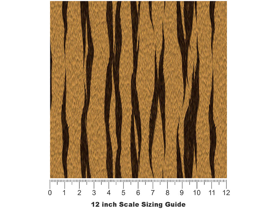 Antonio Tiger Vinyl Film Pattern Size 12 inch Scale~Rwraps Antonio Tiger Sizing Chart~3