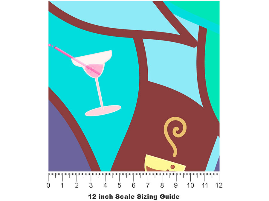 Any Occasion Alcohol Vinyl Film Pattern Size 12 inch Scale~Rwraps Any Occasion Alcohol Sizing Chart~2