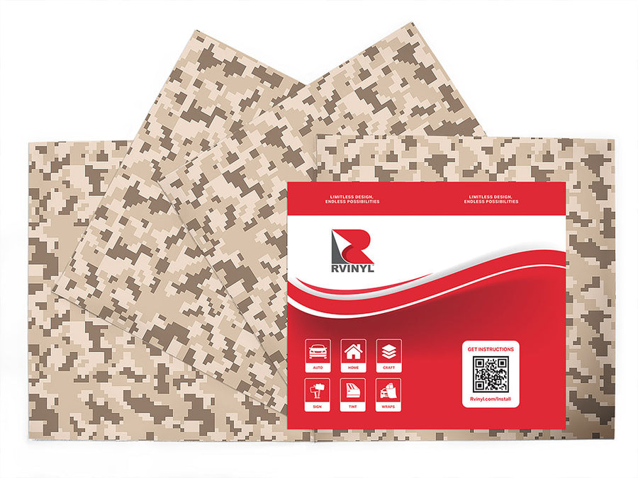 aor-1 digital camouflage Craft Vinyl Sheet Pack