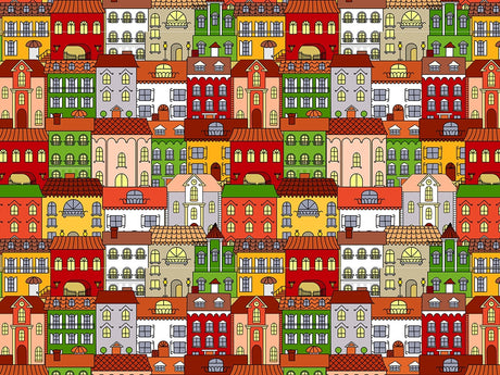 Apartment Block Cityscape Vinyl Wrap Pattern~Rwraps Series 914 Digitally Printed Vinyl Wrap~0