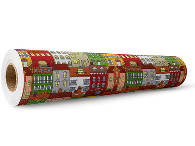 Apartment Block Cityscape Wrap Film Wholesale Roll~Rwraps Series 914 Digitally Printed Vinyl Roll~5