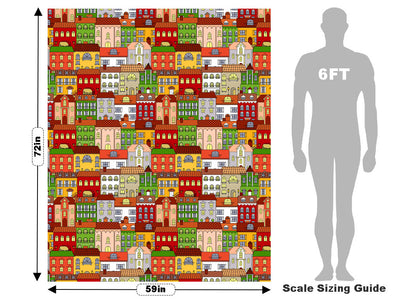 Apartment Block Cityscape Vehicle Wrap Scale~Rwraps Series 914 Apartment Block Cityscape Measurements~2