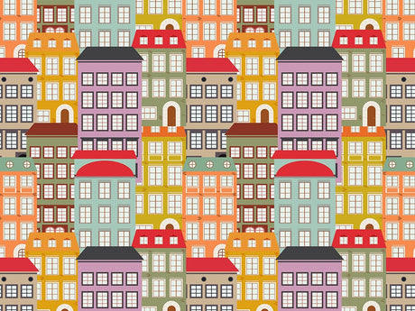 Apartment Hunting Cityscape Vinyl Wrap Pattern~Rwraps Series 914 Digitally Printed Vinyl Wrap~0