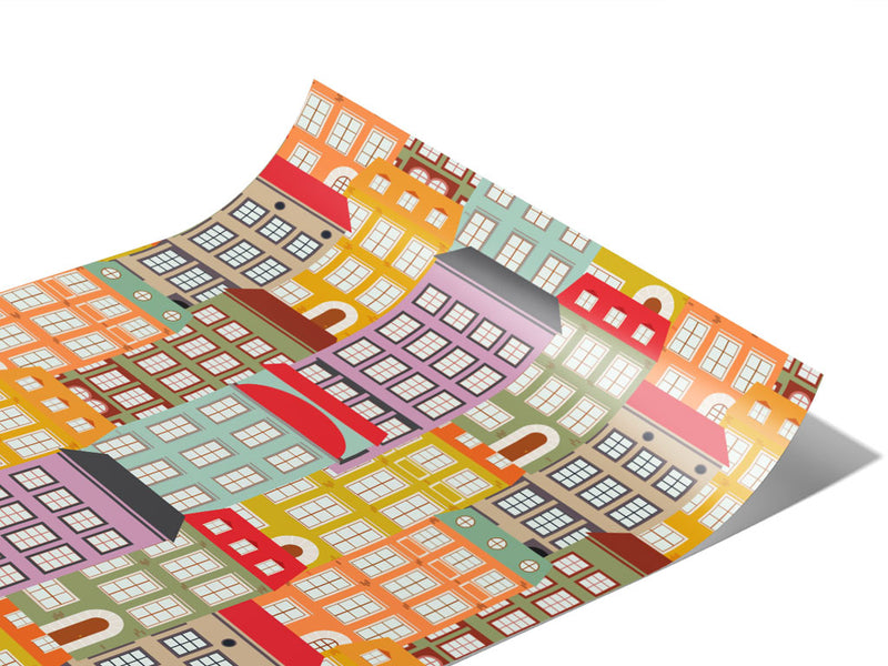 Apartment Hunting Cityscape Vinyl Wraps~Rwraps Series 914 Digitally Printed Vinyl Wrap~1