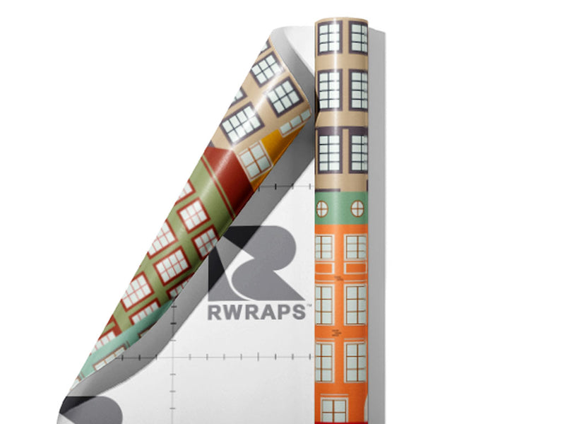 Apartment Hunting Cityscape Wrap Film Sheets~Rwraps Series 914 Apartment Hunting Cityscape Scrolled Sheet~4