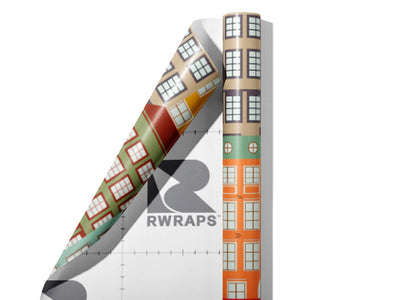 Apartment Hunting Cityscape Wrap Film Sheets~Rwraps Series 914 Apartment Hunting Cityscape Scrolled Sheet~4