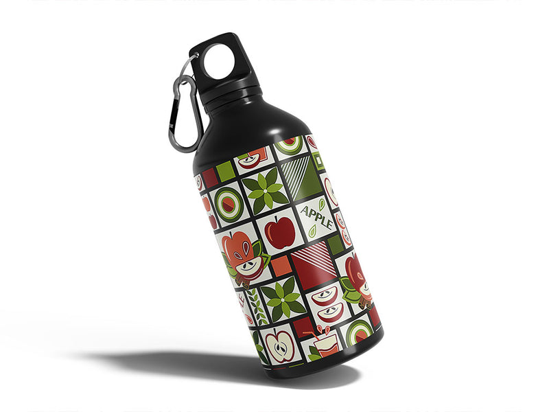 apple a day mosaic Water Bottle DIY Stickers