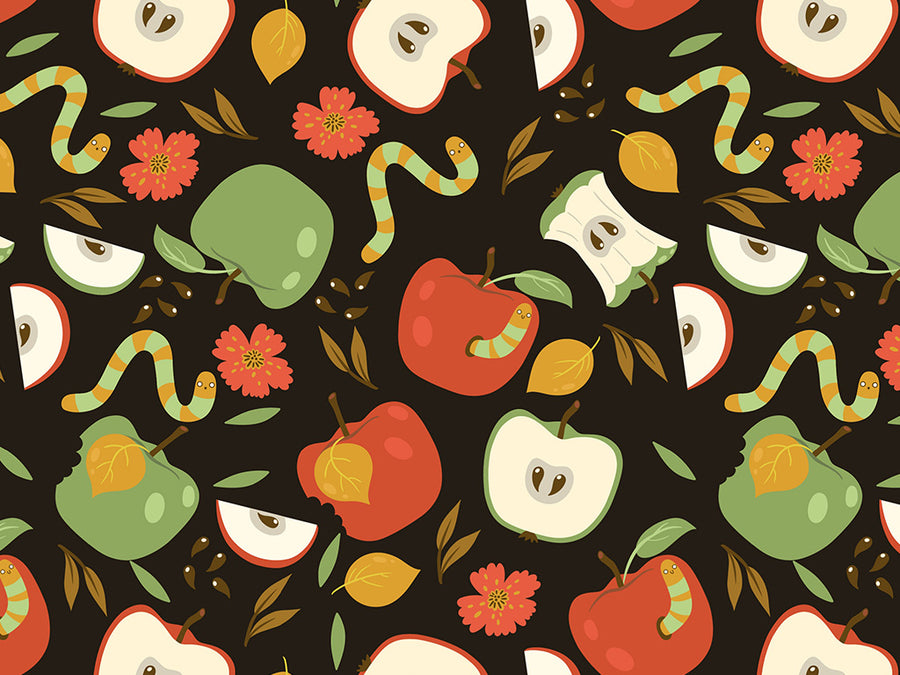 Apple A Day Bug Vinyl Wrap Pattern~Rwraps Series 914 Digitally Printed Vinyl Wrap~0