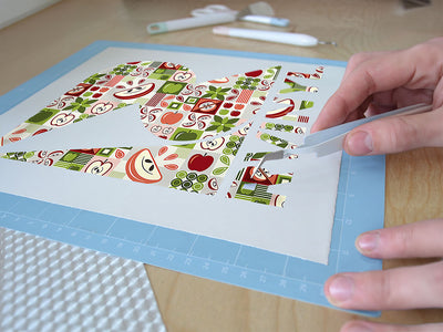 apple a night mosaic Easy Weed Craft Vinyl
