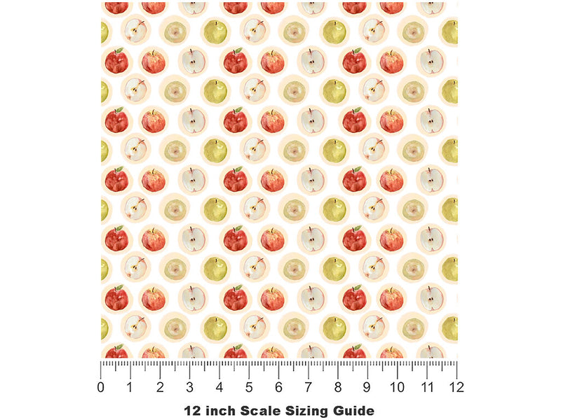 Applesauce  Fruit Vinyl Film Pattern Size 12 inch Scale~Rwraps Applesauce  Fruit Sizing Chart~2