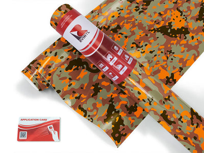 apricot flecktarn camouflage Craft Vinyl Roll