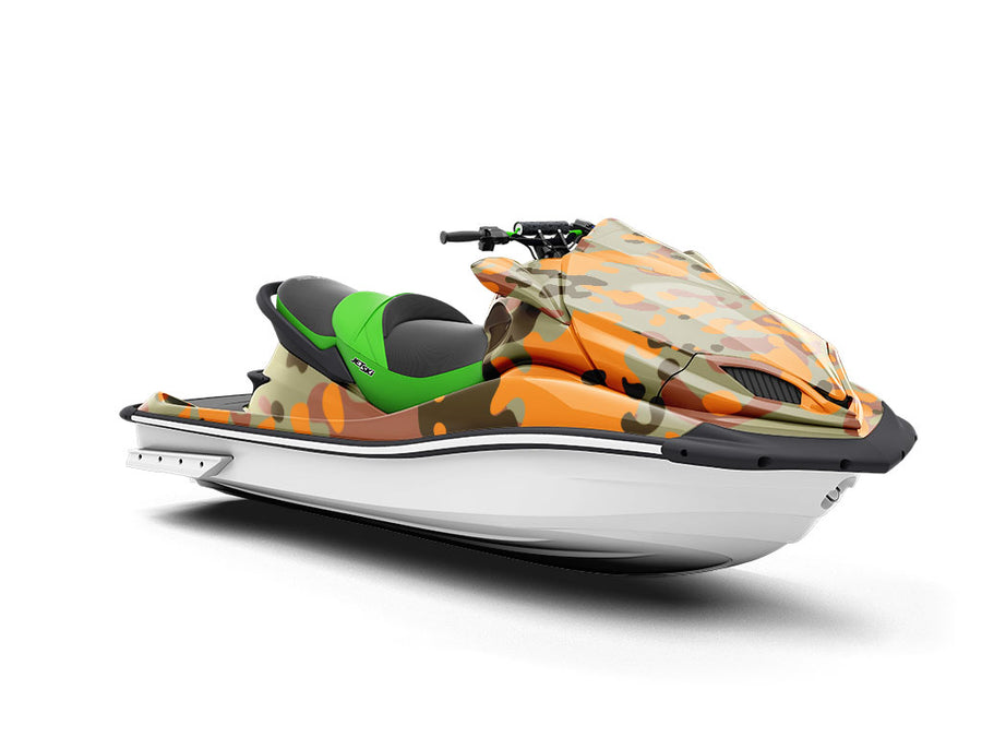 Apricot Flecktarn Camouflage Jet Ski Vinyl Customized Wrap