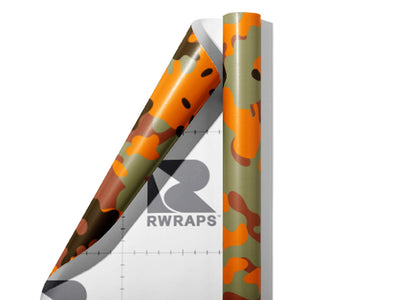 Apricot Flecktarn Camouflage Wrap Film Sheets~Rwraps Series 914 Apricot Flecktarn Camouflage Scrolled Sheet~3