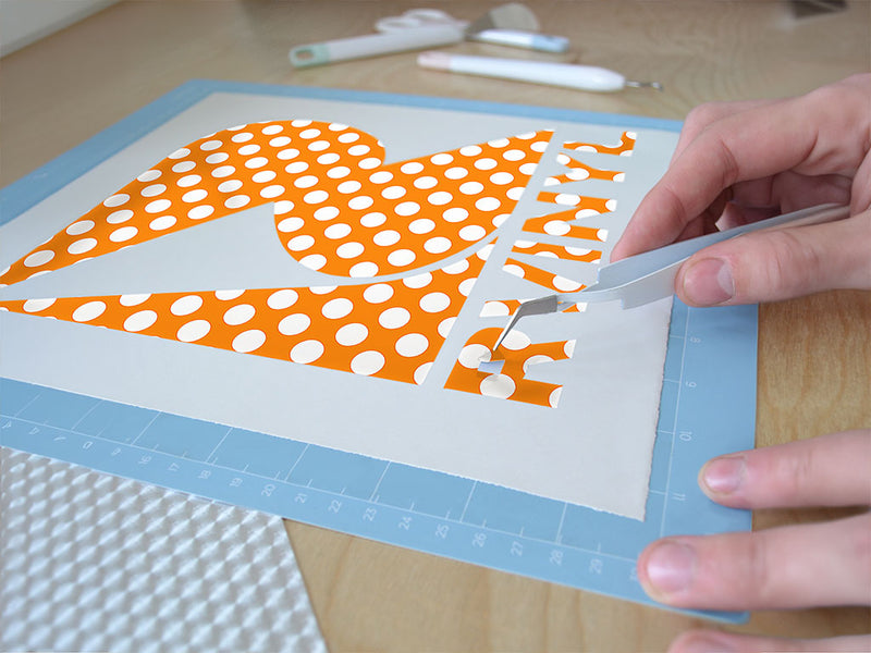 apricot orange polka dot Easy Weed Craft Vinyl
