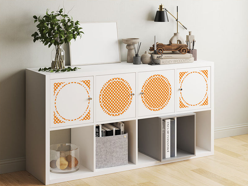 apricot orange polka dot DIY Furniture Stickers