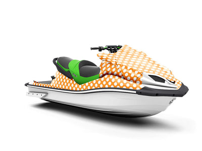Apricot Orange Polka Dot Jet Ski Vinyl Customized Wrap