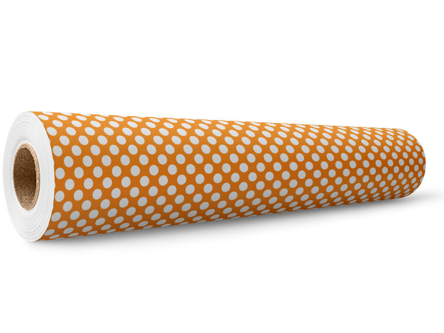 Apricot Orange Polka Dot Wrap Film Wholesale Roll~Rwraps Series 914 Digitally Printed Vinyl Roll~5