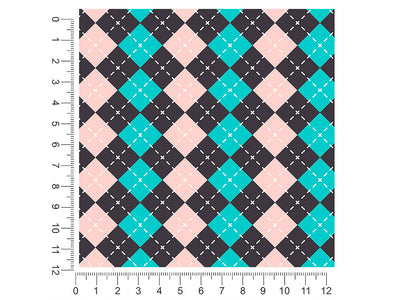 aqua addiction argyle 1ft x 1ft Craft Sheets