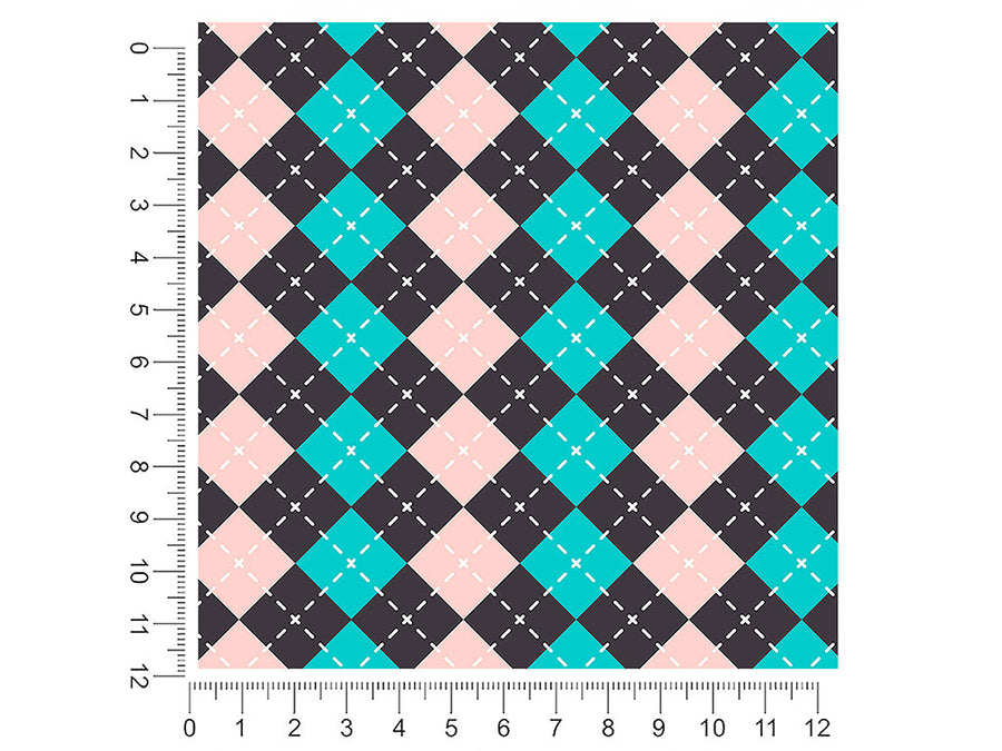 aqua addiction argyle 1ft x 1ft Craft Sheets