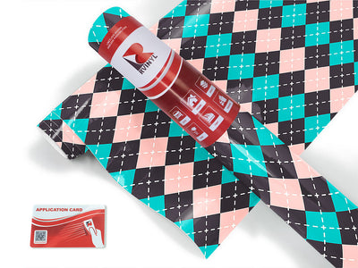 aqua addiction argyle Craft Vinyl Roll