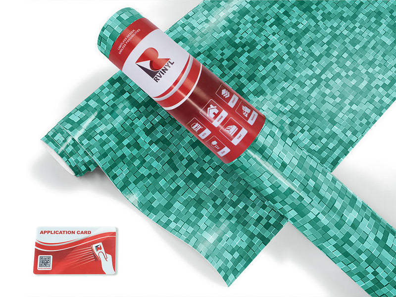 aqua exploration pixel Craft Vinyl Roll