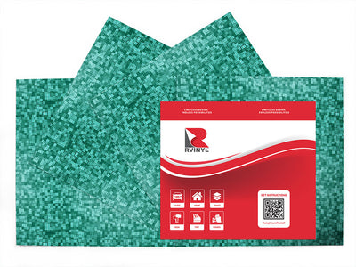 aqua exploration pixel Craft Vinyl Sheet Pack