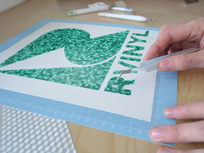 aqua exploration pixel Easy Weed Craft Vinyl