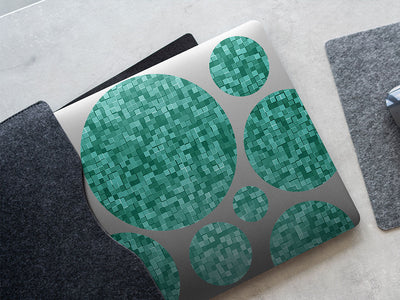 aqua exploration pixel DIY Laptop Stickers