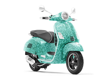 Aqua Exploration Pixel Vespa Scooter Wrap Film