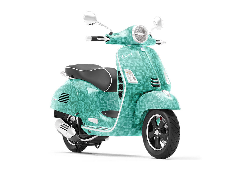 Aqua Exploration Pixel Vespa Scooter Wrap Film