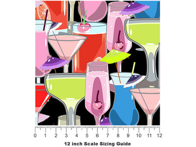 Aqua Vitae Alcohol Vinyl Film Pattern Size 12 inch Scale~Rwraps Aqua Vitae Alcohol Sizing Chart~2