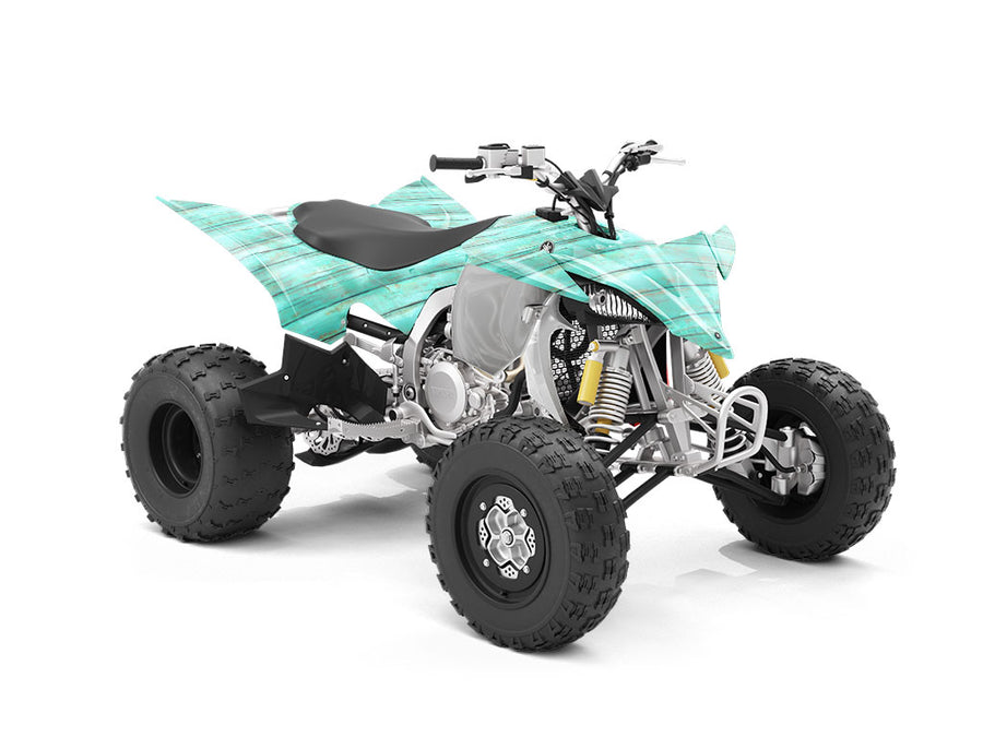 Aquamarine  Wood Plank ATV Wrapping Vinyl