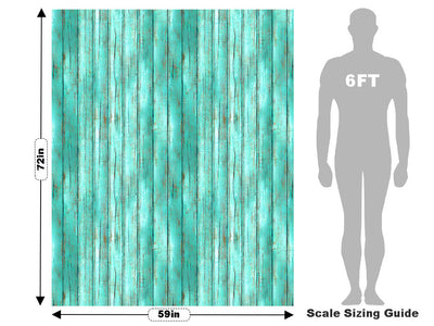 Aquamarine  Wood Plank Vehicle Wrap Scale~Rwraps Series 914 Aquamarine  Wood Plank Measurements~2