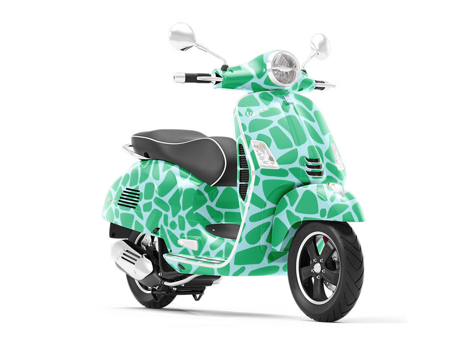 Aquamarine  Cobblestone Vespa Scooter Wrap Film