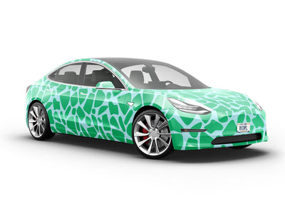 Aquamarine  Cobblestone Vehicle Vinyl Wrap