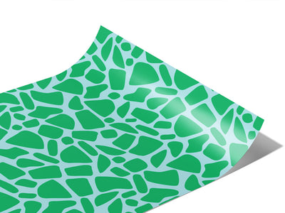 Aquamarine  Cobblestone Vinyl Wraps~Rwraps Series 914 Digitally Printed Vinyl Wrap~1