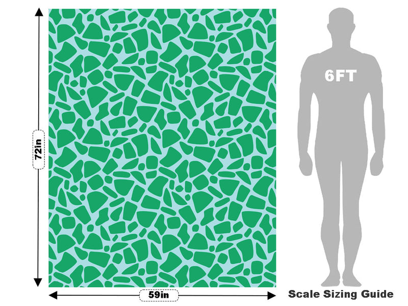 Aquamarine  Cobblestone Vehicle Wrap Scale~Rwraps Series 914 Aquamarine  Cobblestone Measurements~2