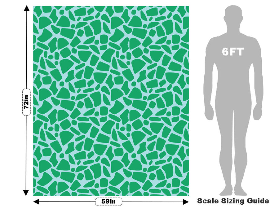Aquamarine  Cobblestone Vehicle Wrap Scale~Rwraps Series 914 Aquamarine  Cobblestone Measurements~2
