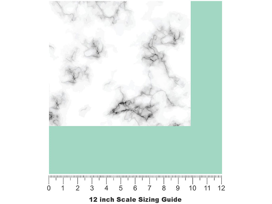 Aquamarine Square Tile Vinyl Film Pattern Size 12 inch Scale~Rwraps Aquamarine Square Tile Sizing Chart~3