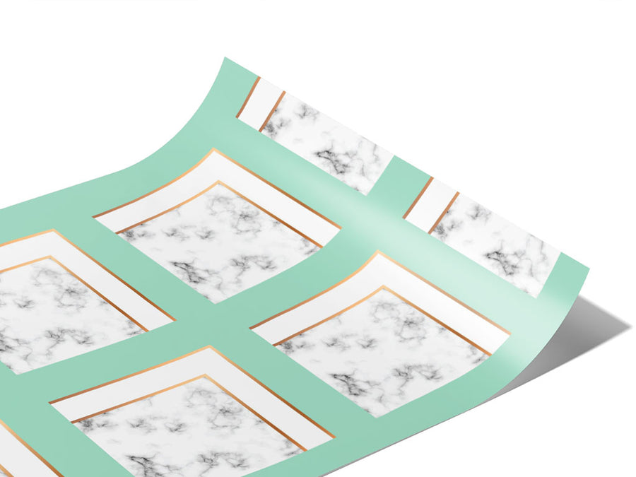 Aquamarine Square Tile Vinyl Wraps~Rwraps Series 914 Digitally Printed Vinyl Wrap~1