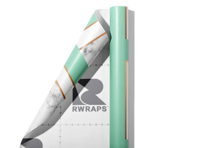 Aquamarine Square Tile Wrap Film Sheets~Rwraps Series 914 Aquamarine Square Tile Scrolled Sheet~4