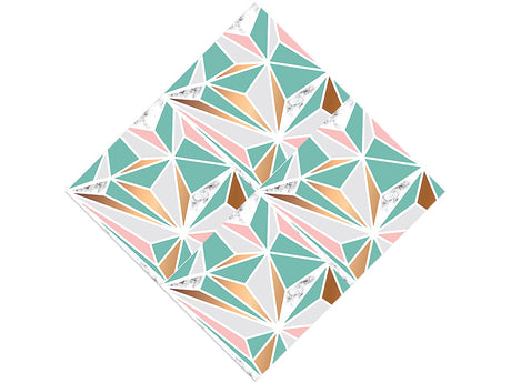 Aquamarine Star Tile Vinyl Wrap Pattern
