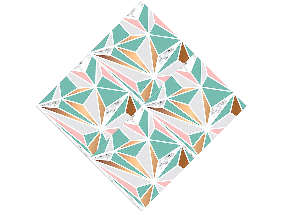 Aquamarine Star Tile Vinyl Wrap Pattern