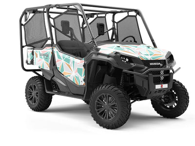 Aquamarine Star Tile Utility Vehicle Vinyl Wrap