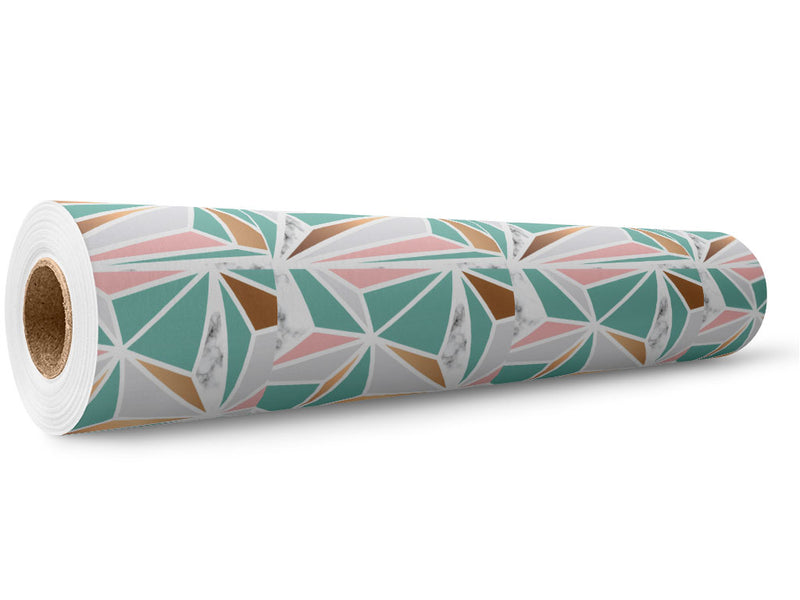 Aquamarine Star Tile Wrap Film Wholesale Roll~Rwraps Series 914 Digitally Printed Vinyl Roll~5