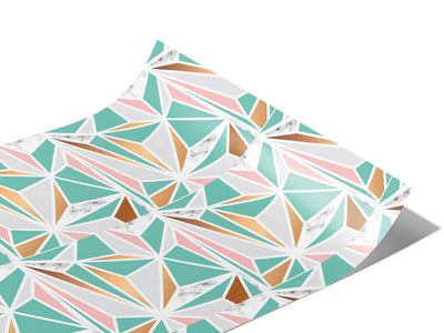Aquamarine Star Tile Vinyl Wraps~Rwraps Series 914 Digitally Printed Vinyl Wrap~1