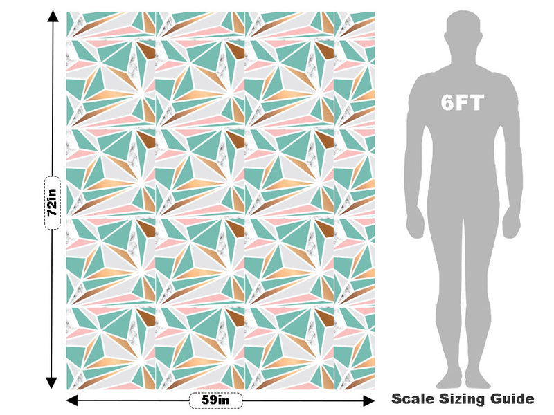 Aquamarine Star Tile Vehicle Wrap Scale~Rwraps Series 914 Aquamarine Star Tile Measurements~2
