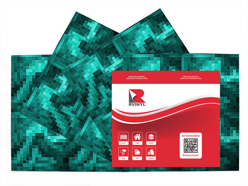 aquamarine start pixel Craft Vinyl Sheet Pack