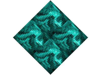 Aquamarine Start Pixel Vinyl Wrap Pattern
