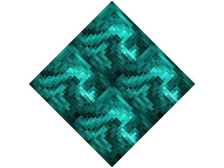 Aquamarine Start Pixel Vinyl Wrap Pattern